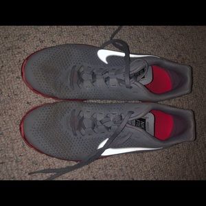 Grey and orange Nike sneakers